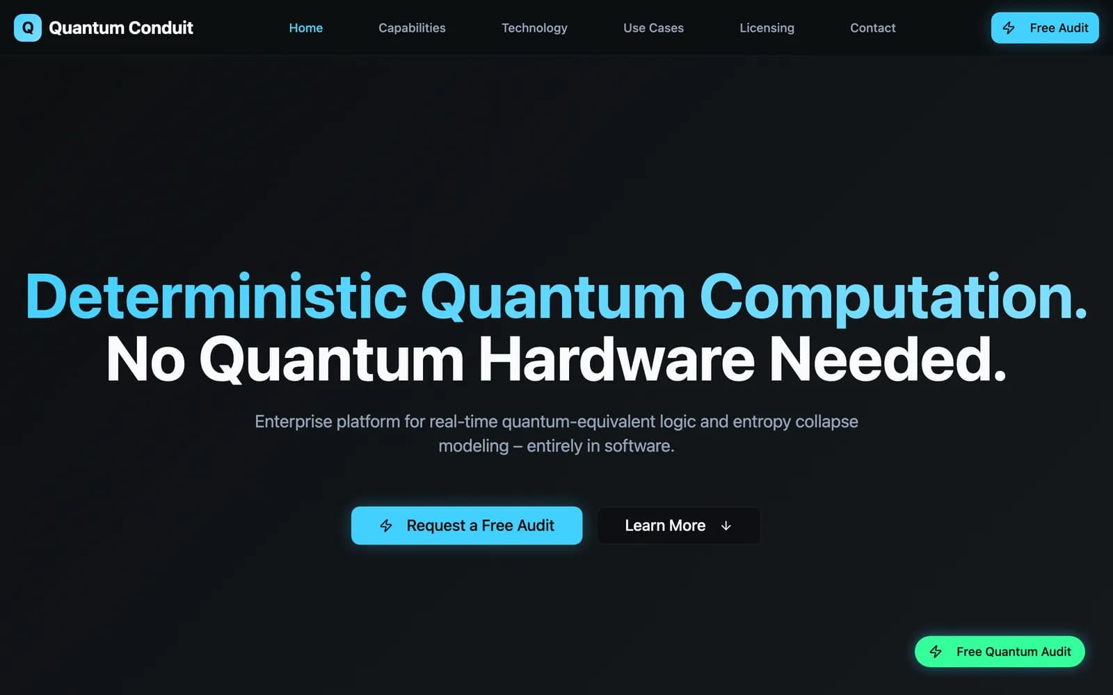 Quantum Conduit website built by Get My Website Built